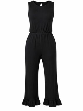 Smash Tess Madison Frill Romper Black Large NWT